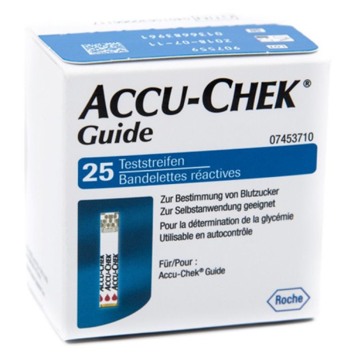 Accu-Chek  Controllo Glicemia Guide 25 Strisce Rilevatrici Plasma