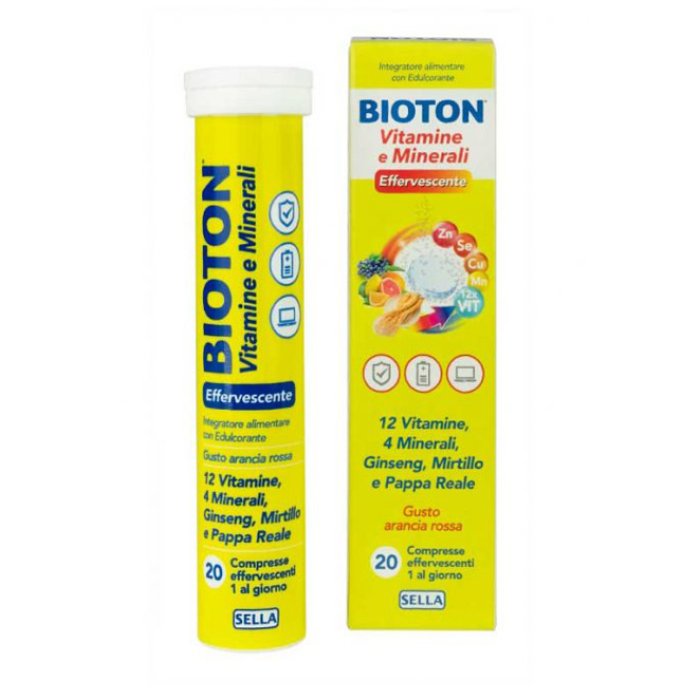 Sella Bioton - Vitamine E Minerali Integratore Alimentare 20 Compresse