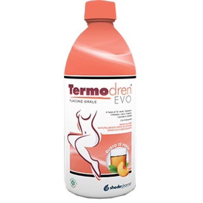 Termodren Evo Tè alla Pesca 500 millilitri Integratore Drenante e Depurativo per Gambe e Corpo