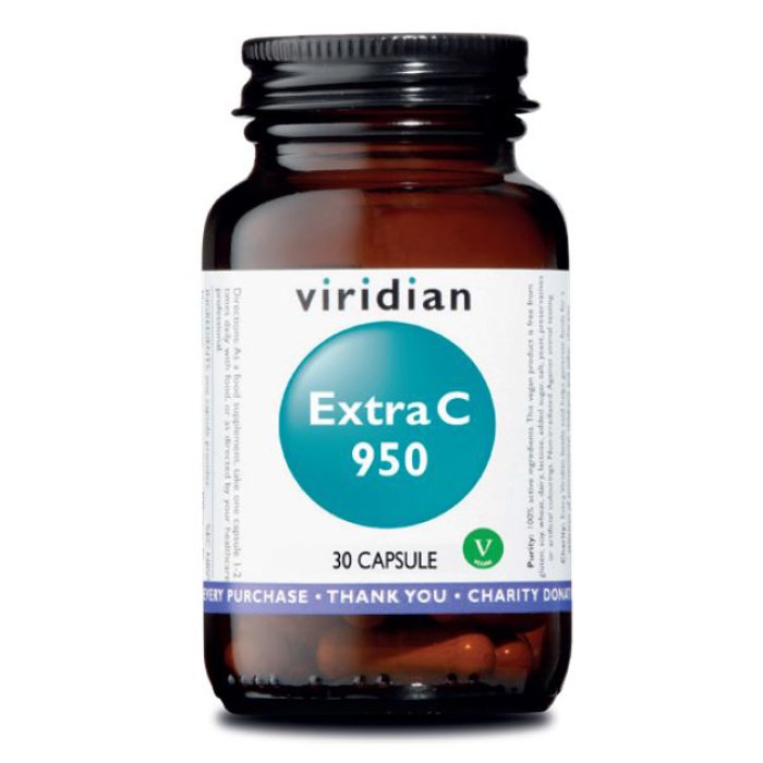 Viridian Ester C 950 mg 30 Capsule Integratore di Vitamina C Non Acida ad Alta Biodisponibilità