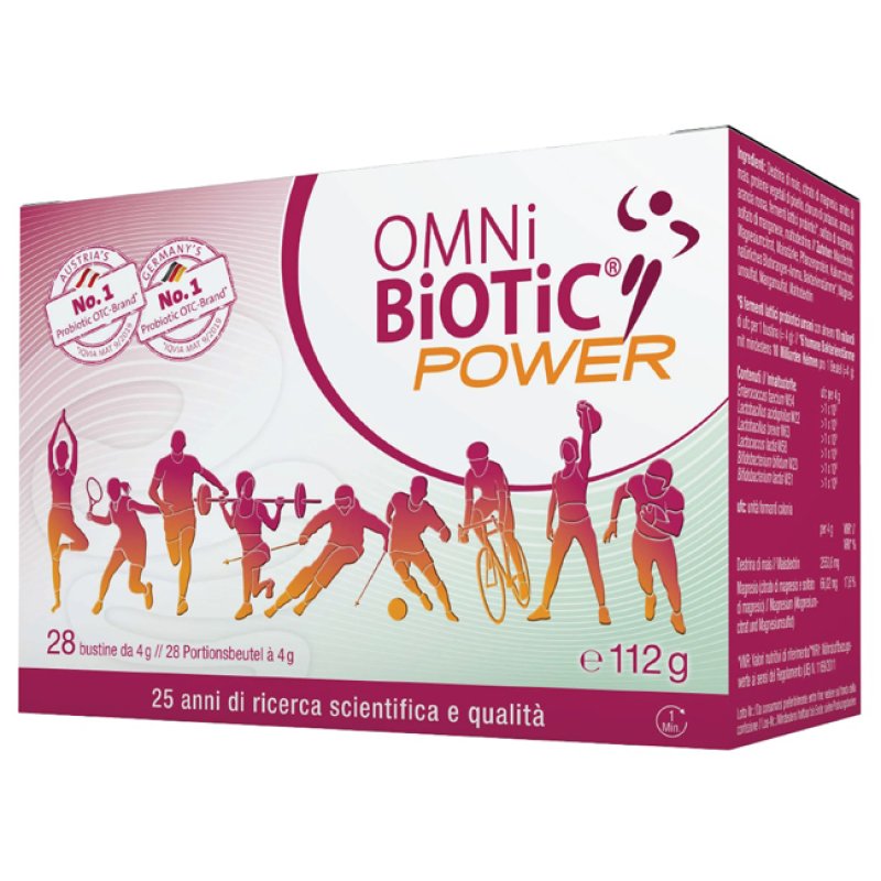 Institut Allergosan OmniBiOTiC - Power Integratore con Probiotici Prebiotici e Magnesio 28 Bustine