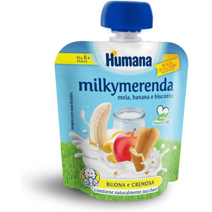 Milkymerenda Mela Banana e Biscotto 100 g – Merenda Cremosa alla Mela per Bambini