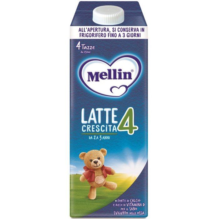 Mellin 4 Latte di Crescita Latte Liquido dal 24 ° al 36 ° Mese Compiuto 1L