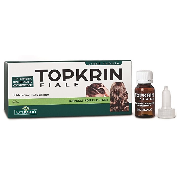 Naturando Topkrin Fiale Anticaduta Capelli 12 Fiale Rinforzanti Trattamento Intensivo Uomo Donna