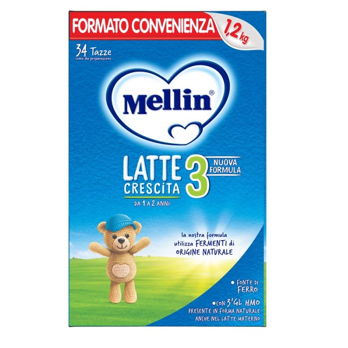Mellin  3  Latte  1200  G latte per la prima infanzia, studiato per neonati e bambini
