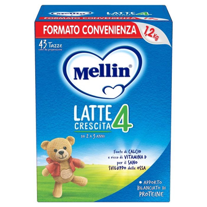 Mellin Latte di Crescita 4 in Polvere 1200 g – Latte di Crescita per Bambini da 2 a 3 Anni