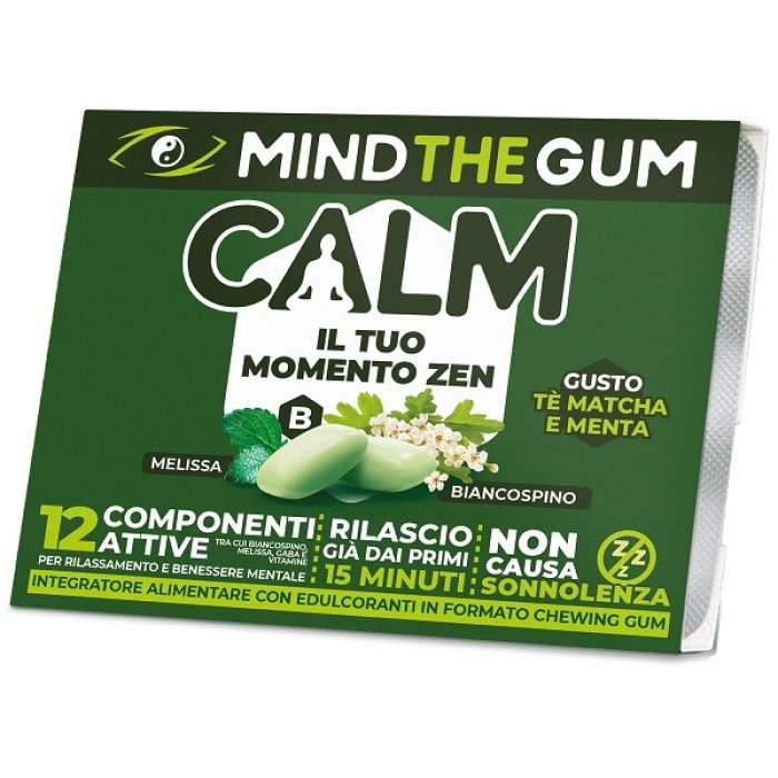 Chewing Calm 9 gomme - integratore rilassante in chewing gum per benessere mentale e riduzione dello stress