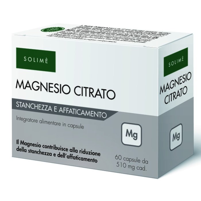 Solimè Magnesio Citrato Bibasico Integratore Stanchezza e Affaticamento 60 Capsule
