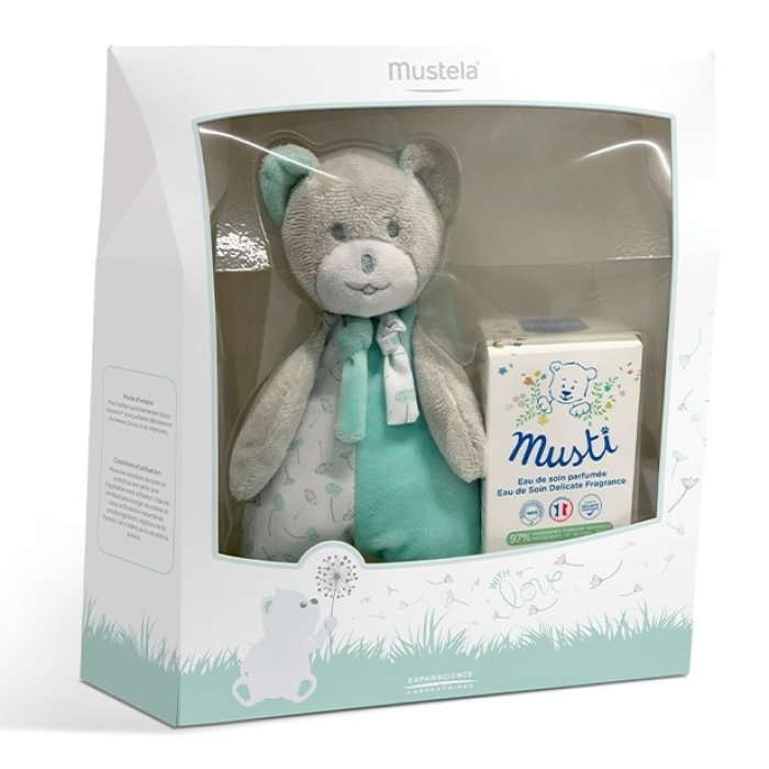 Mustela Cofanetto Musti Acqua Profumata 50ml + Peluche Rosa