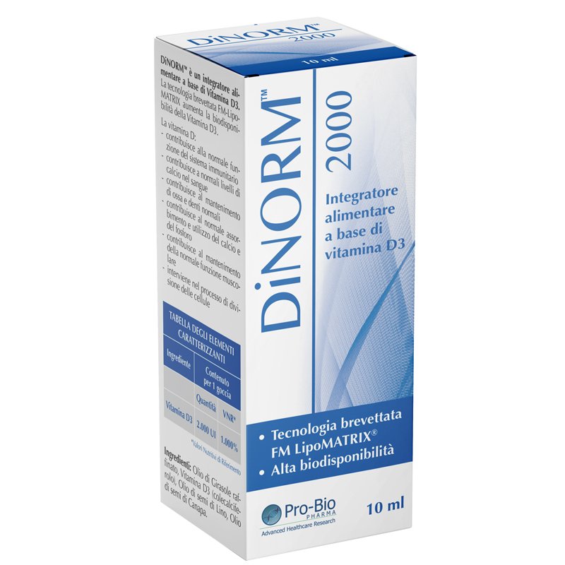 Dinorm 2000 Gocce 10 ml Integratore Alimentare in Gocce per Benessere Digestivo e Fegato