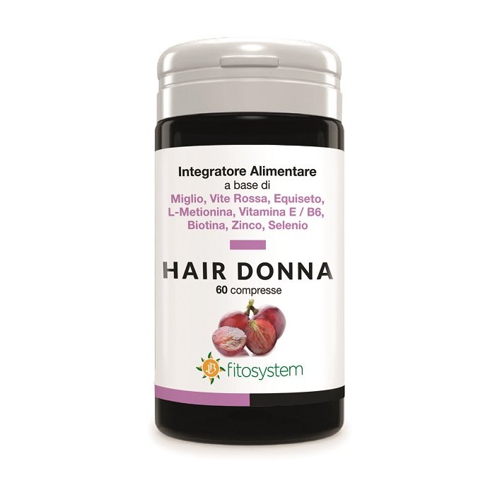 Hair Donna Integratore Capelli per Donna 60 Compresse | Rinforzo e Crescita Capelli, Unghie e Pelle
