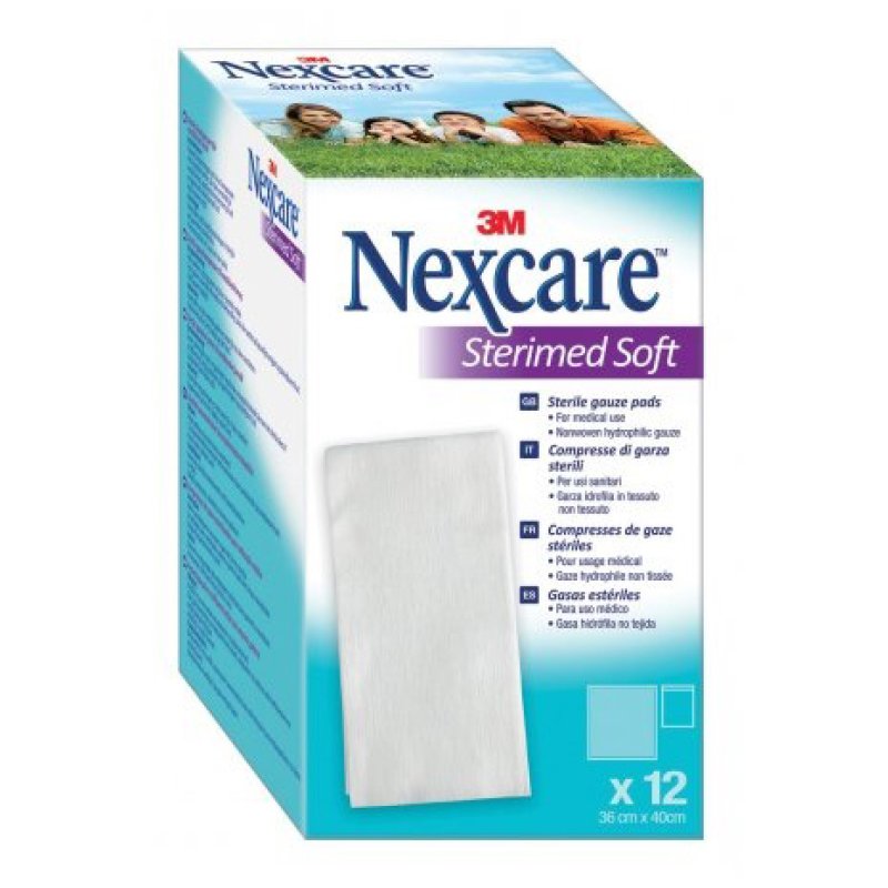 3M Nexcare Sterimed - Soft Compressa di Garza Sterile in TNT 18 x 40cm 12 garze