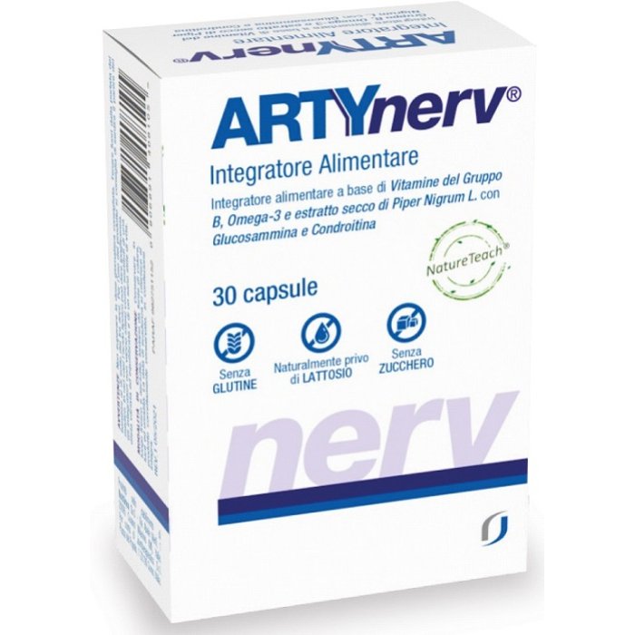 Arty Nerv Integratore Alimentare in Capsule Gel 30 Capsule per il Benessere del Sistema Nervoso