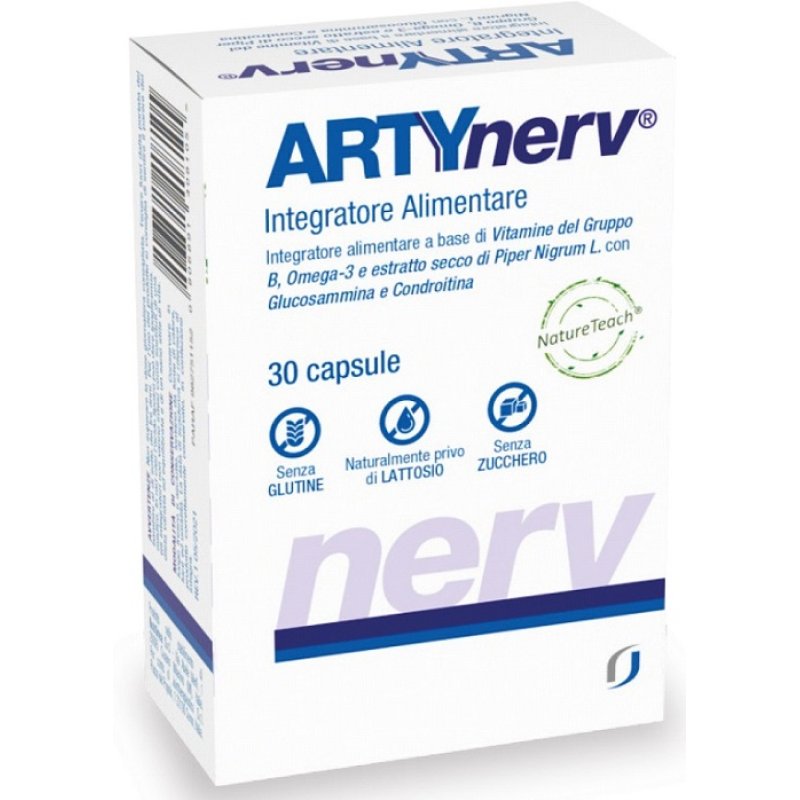 Arty Nerv Integratore Alimentare in Capsule Gel 30 Capsule per il Benessere del Sistema Nervoso