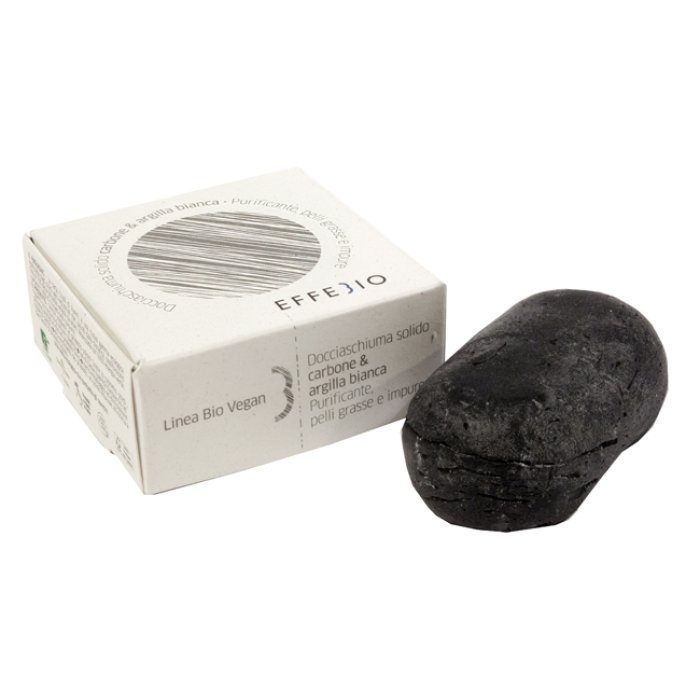 Effebio docciaschiuma carbone - detergente corpo al carbone vegetale