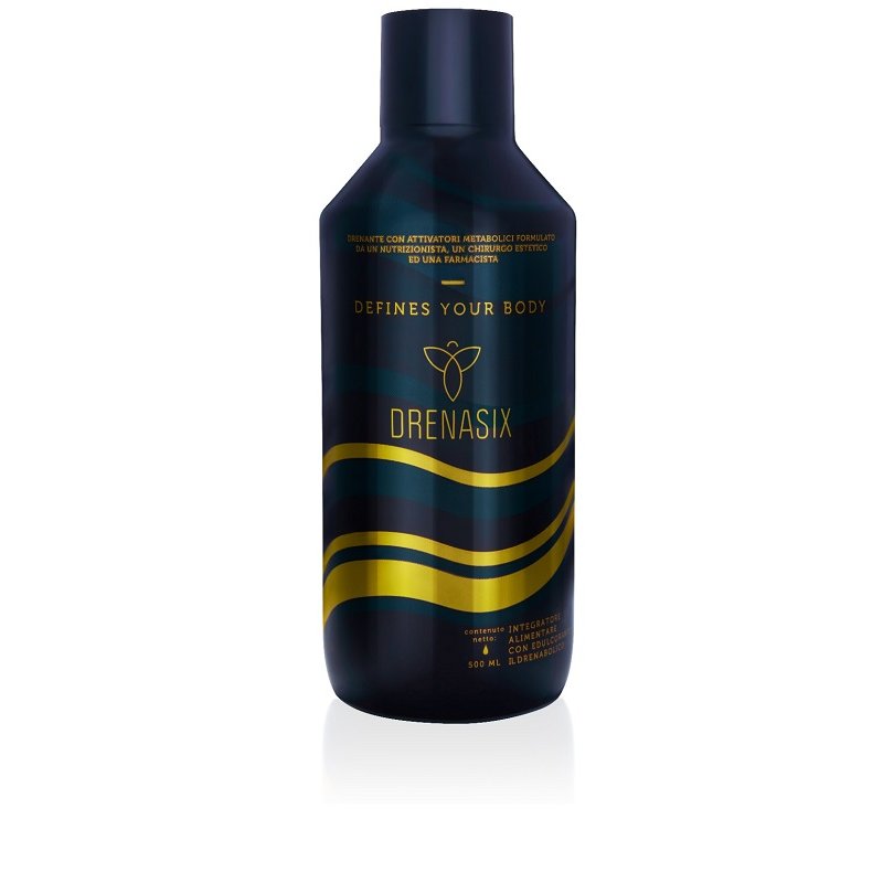 Drenasix 500 Millilitri Integratore Drenante Liquido per Ritenzione Idrica, Gambe Leggere e Benessere del Microcircolo