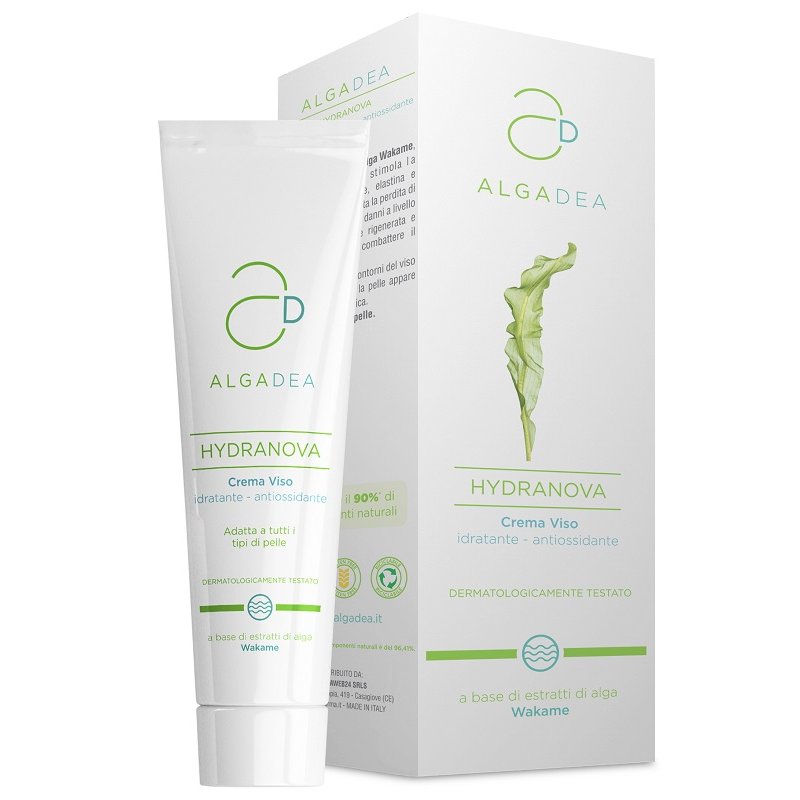 Algadea Hydranova Crema Idratante Viso Nutriente e Lenitiva per Pelle Secca