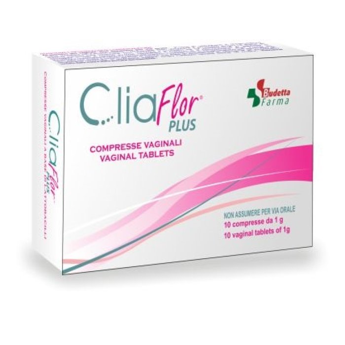 CliaFlor plus  Dispositivo Medico Vaginale - 16 Compresse da 1.400 mg per il Trattamento di Vaginosi e Vaginiti Batteriche
