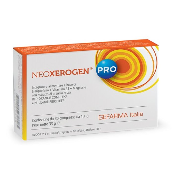 Gefarma Neoxerogen PRO Integratore Anti-Stress Ansia e Insonnia, 30 Compresse