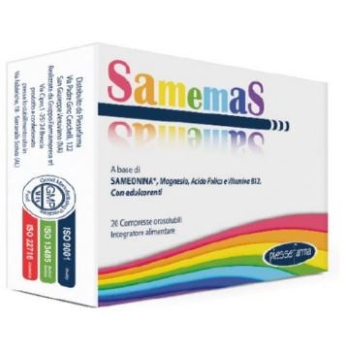 Samemas 20 cpr Integratore a Base di S-Adenosilmetionina per Umore e Fegato 20 Compresse