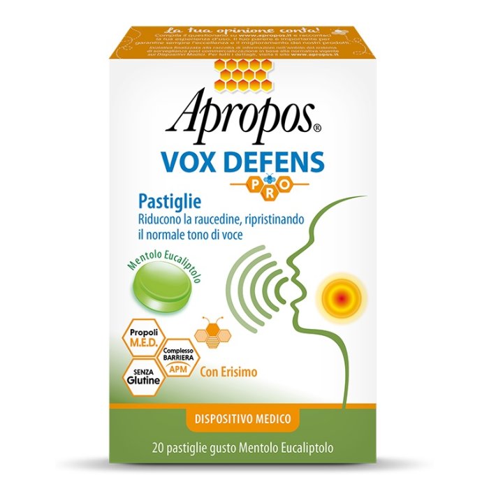 Apropos Vox Defens - Pro Mentolo Eucaliptolo Dispositivo Medico 20 pastiglie