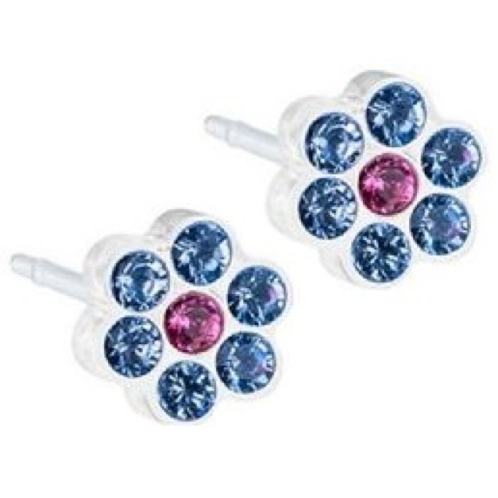 EP MP Daisy orecchino alexandrite/rose - punto luce 5 mm in acciaio chirurgico