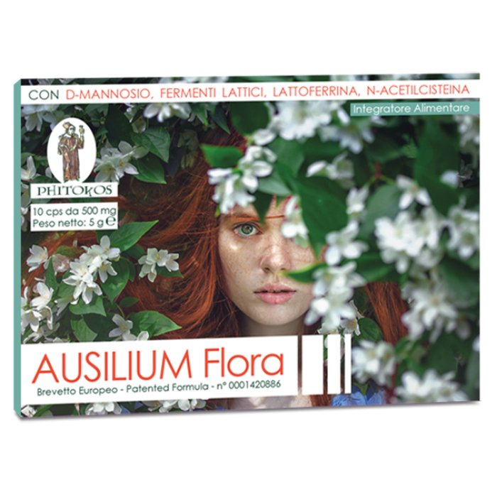 Ausilium Flora Integratore Probiotico 10 Capsule per Equilibrio della Flora Intestinale e Vaginale