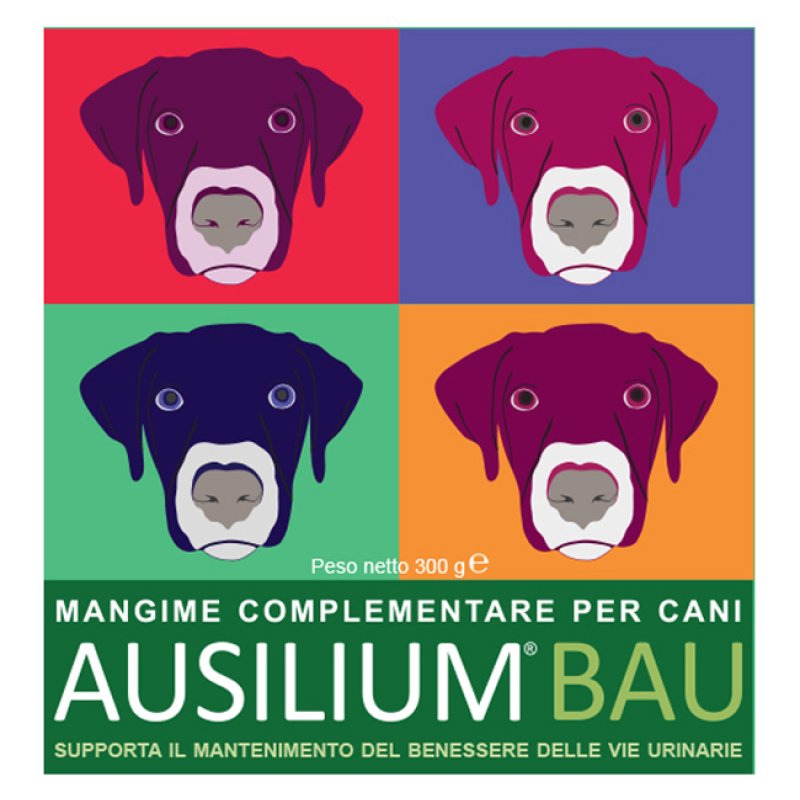 Ausilium Bau Integratore in Polvere 300 g con Misurino per Cani e Gatti – Supporto Vie Urinarie