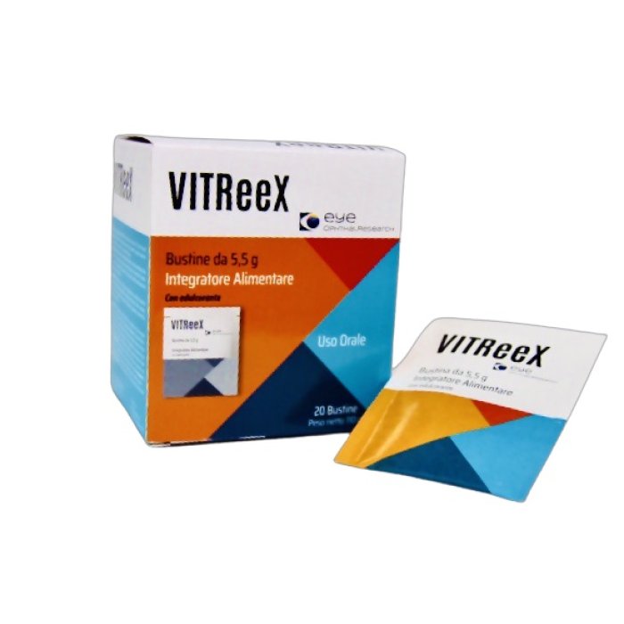 Vitreex Integratore Alimentare Occhi 20 Bustine da 5,5 g per Benessere Vista e Corpo Vitreo