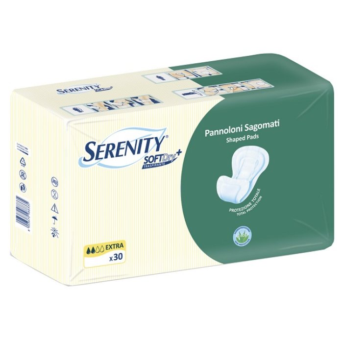 Serenity Soft Dry+ - Sagomato Extra Pannolone per Incontinenza 30 pannoloni