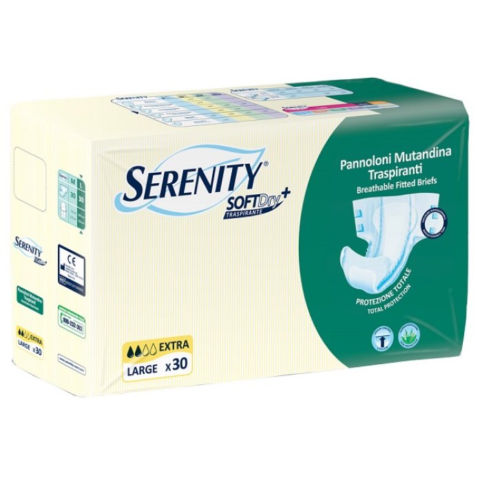 Serenity Soft Dry+ Pannoloni Mutandina Extra L 30 Pezzi