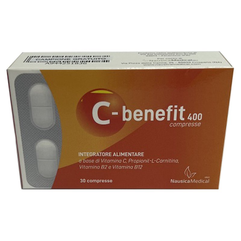 C-Benefit 400 Compresse Integratore Alimentare a Base di Vitamina C per il Benessere del Sistema Immunitario
