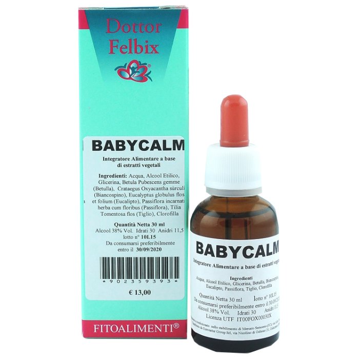 Babycalm Gtt Gocce Orali 30 ml Integratore Calmante per Coliche e Benessere del Neonato