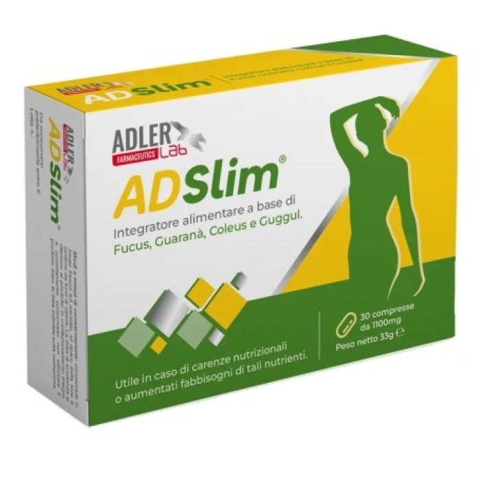 Adslim Integratore Alimentare 30 Compresse per Dimagrimento, Controllo del Peso e Metabolismo dei Grassi