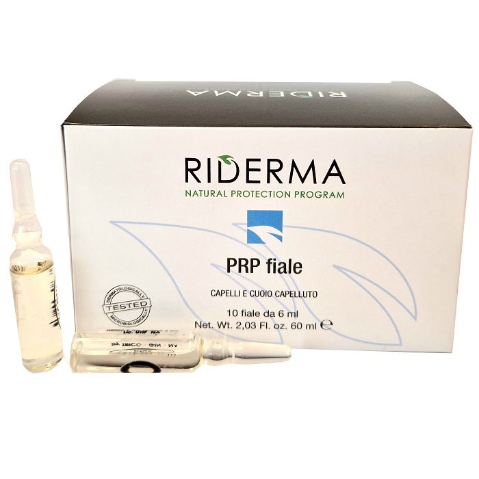 Riderma PRP Fiale Rigeneranti al Plasma Ricco di Piastrine Trattamento Antiage 10x6 ml