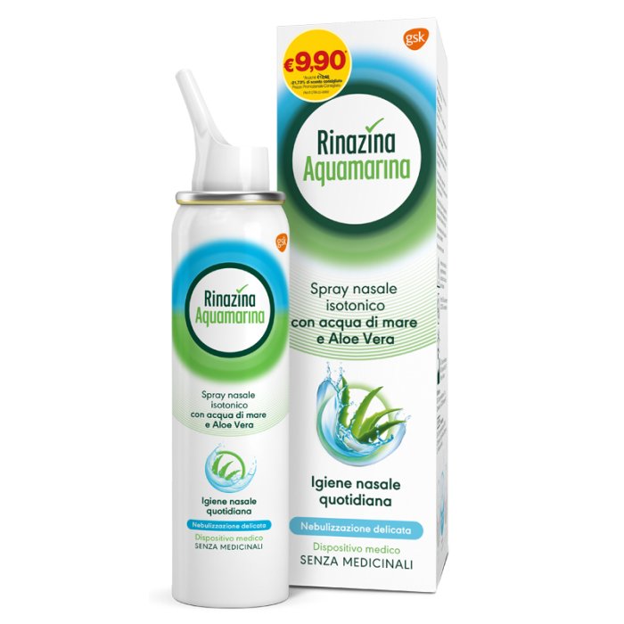 Soluzione Isotonica Rinazina Aquamarina Aloe Delicata Promo100 Ml