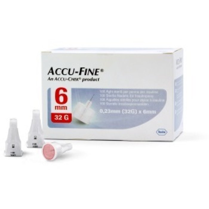 Roche Accu-Fine Ago Per Penna Da Insulina G32 6 mm 100 Pezzi