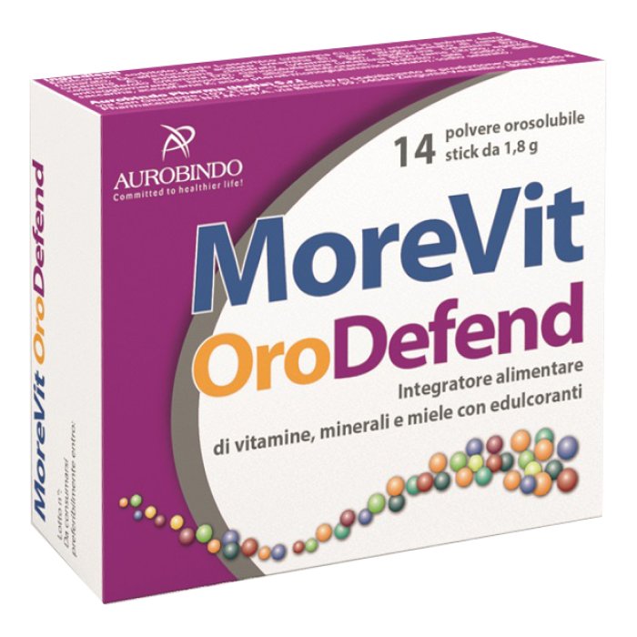 Morevit orodefend integratore di vitamine minerali e miele 14 stick