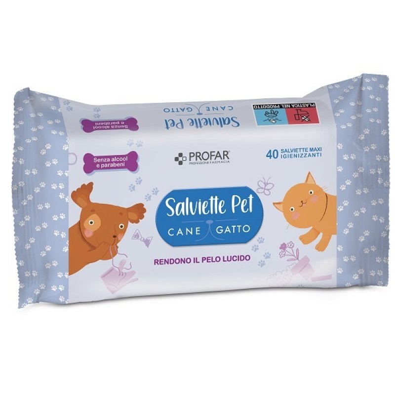 Federfarma.co Profar Salviette Talco Pet 40 Pezzi