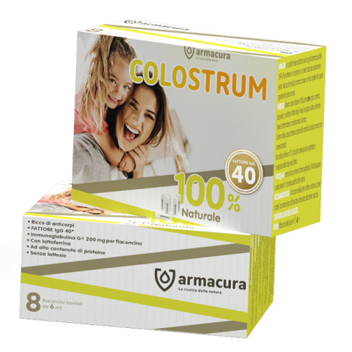 Armacura Colostrum Integratore Naturale per le Difese Immunitarie 8 Flaconi da 6 ml