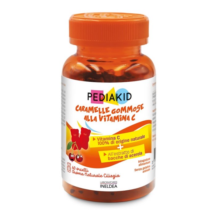 PEDIAKID Vitamina C Orsetti 60 Gommose – Integratore per Bambini per Difese Immunitarie e Energia