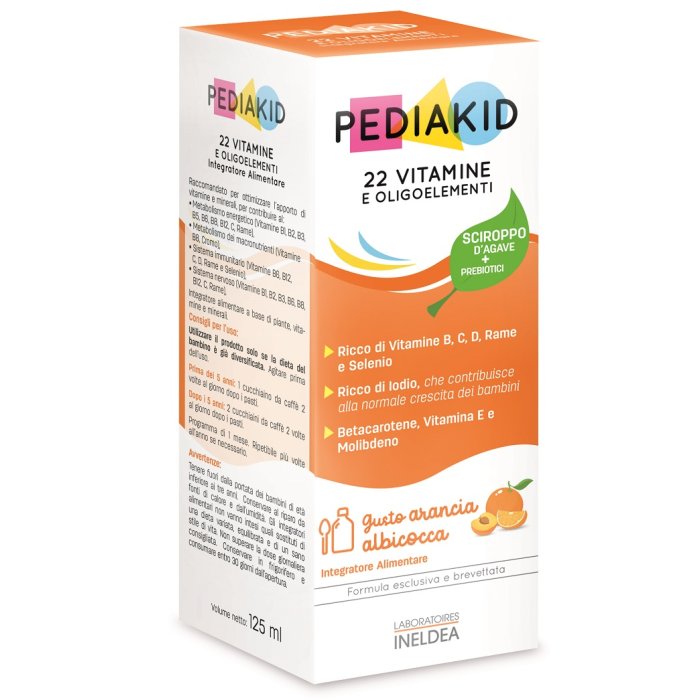Laboratoires Ineldea Pediakid - 22 Vitamine e Oligoelementi Integratore 125ml