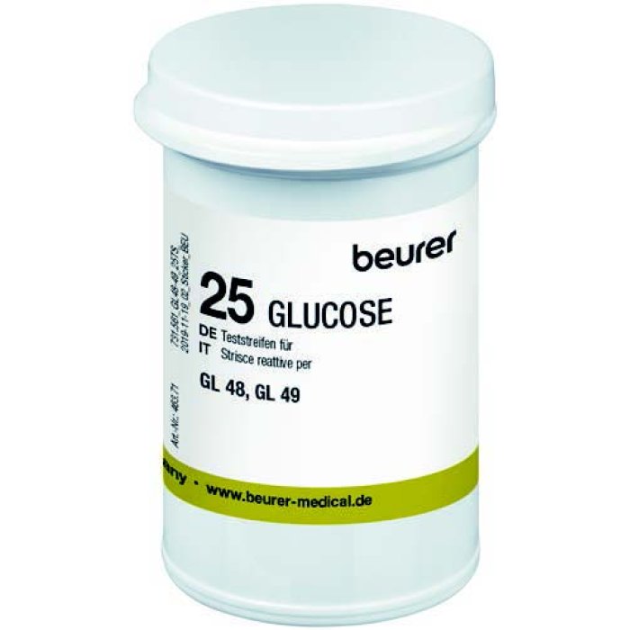 Beurer Strisce Reattive Glicemia per Misuratore GL48 e GL49 Confezione 25 Str