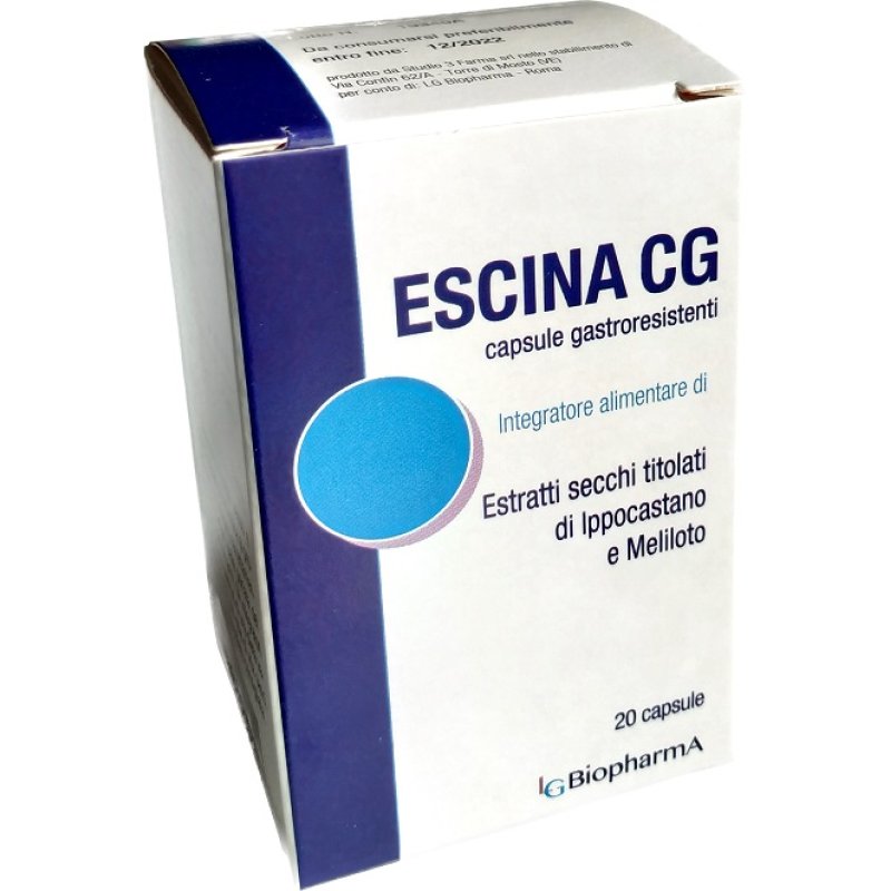 Escina CG 20 capsule integratore a base di escina per gambe pesanti