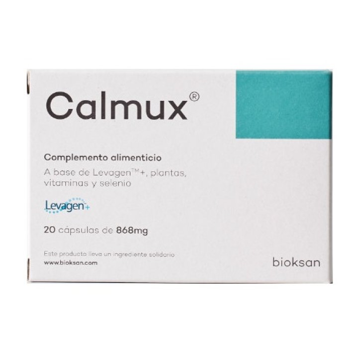 Calmux 20 Capsule 868 mg Integratore Alimentare per Rilassamento, Sonno Naturale e Benessere Mentale
