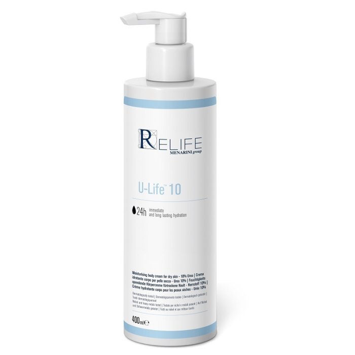 Relife U-Life - 10 Crema Idratante Corpo per Pelle Secca Urea 10% 400 ml