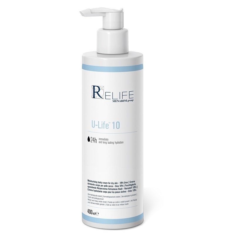 Relife U-Life - 10 Crema Idratante Corpo per Pelle Secca Urea 10% 400 ml Relife U-Life - 10 Crema Idratante Corpo per Pelle Secca Urea 10% 400 ml