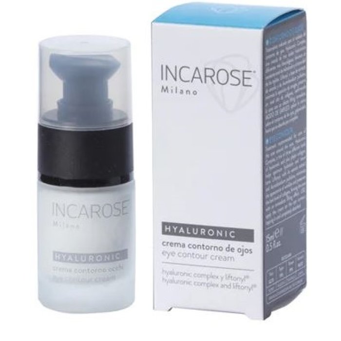 Incarose Hyalur Contorno Occhi Idratante Antirughe per Borse e Occhiaie 15 ml