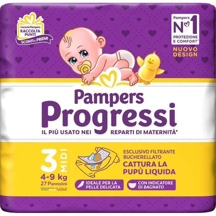 Fater Pampers Progressi Midi 27 Pezzi