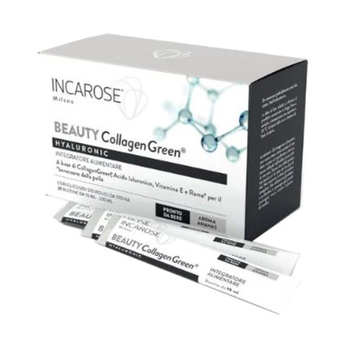 Incarose Hyaluronic - Beauty Collagen Green Integratore per la Pelle 20 bustine